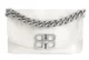 White Leather Shoulder Bag with Detachable Strap