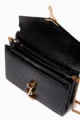 Medium Cassandra Shoulder Bag in Crocodile Embossed Leather - Image 5
