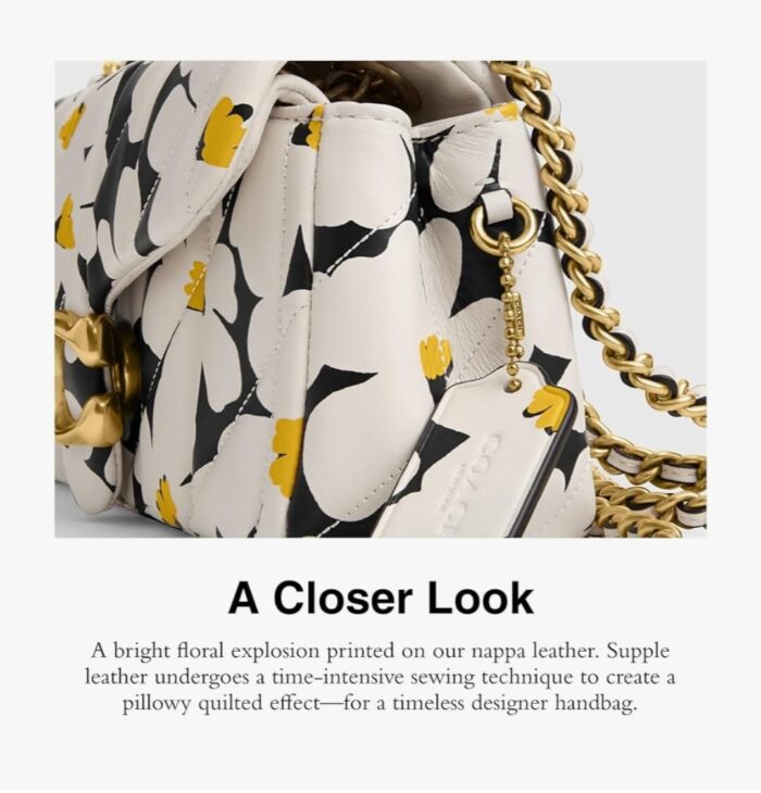 Tabby Shoulder Bag 20 with Quilting and Floral Print - Image 5