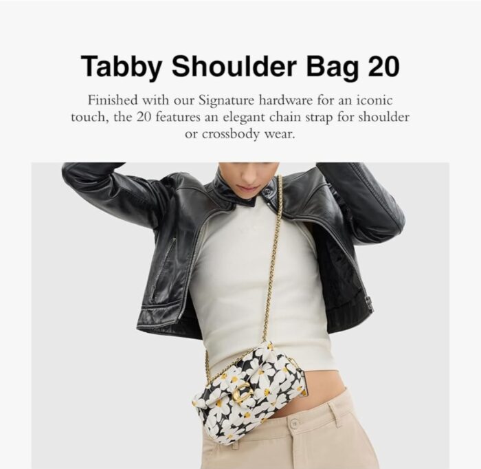 Tabby Shoulder Bag 20 with Quilting and Floral Print - Image 3