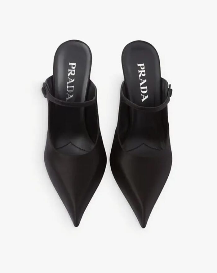 satin high-heeled mules - Image 1