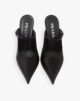 satin high-heeled mules