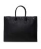 Rive Gauche Large Tote Bag in Glazed Leather Black - Image 6