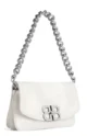White Leather Shoulder Bag with Detachable Strap - Image 6