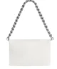 White Leather Shoulder Bag with Detachable Strap - Image 5