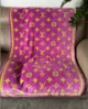 Louis Vuitton Monogram Classic Beach Towel – Blue with Fuchsia Accents - Image 8