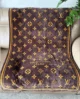 Louis Vuitton Monogram Classic Beach Towel – Blue with Fuchsia Accents - Image 6