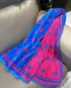 Louis Vuitton Monogram Classic Beach Towel – Blue with Fuchsia Accents