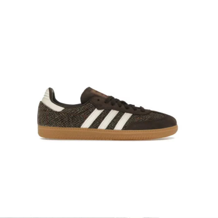 adidas Samba OG Tweed – Dark Brown / Cream White / Gum - Image 1