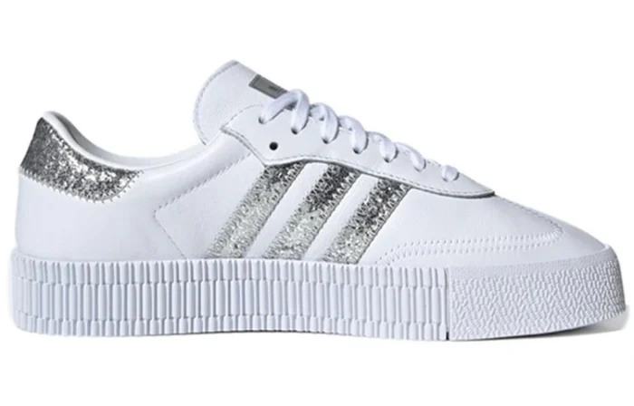 adidas "White Silver" – Adidas Samba White & Silver Edition - Image 1