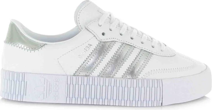 adidas (WMNS) Sambarose "White Silver" – Adidas Samba White & Silver Edition - Image 1