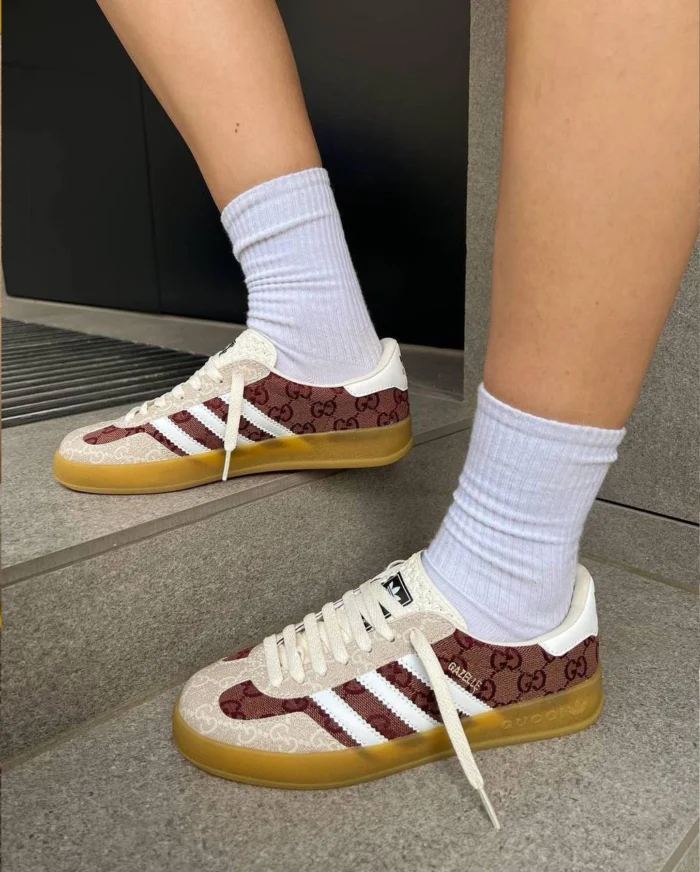 Adidas x Gucci Gazelle “Beige GG Monogram” - Image 7