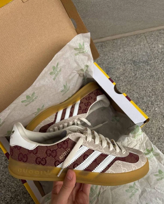 Adidas x Gucci Gazelle “Beige GG Monogram” - Image 8